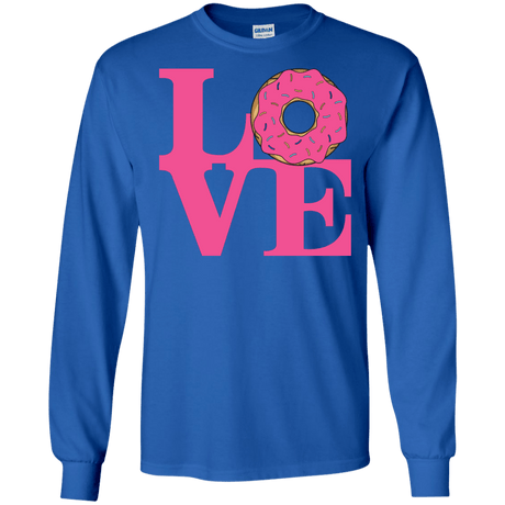 T-Shirts Royal / S Love Donut Men's Long Sleeve T-Shirt