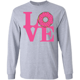 T-Shirts Sport Grey / S Love Donut Men's Long Sleeve T-Shirt