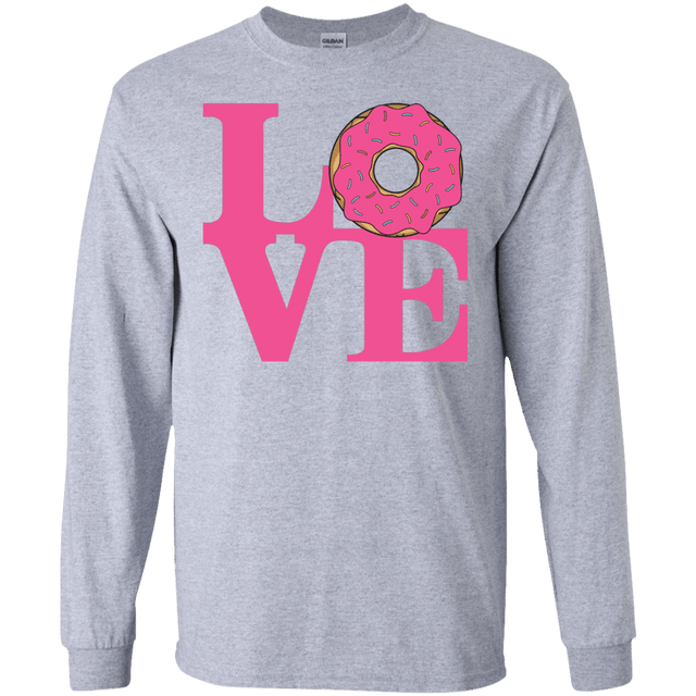 T-Shirts Sport Grey / S Love Donut Men's Long Sleeve T-Shirt