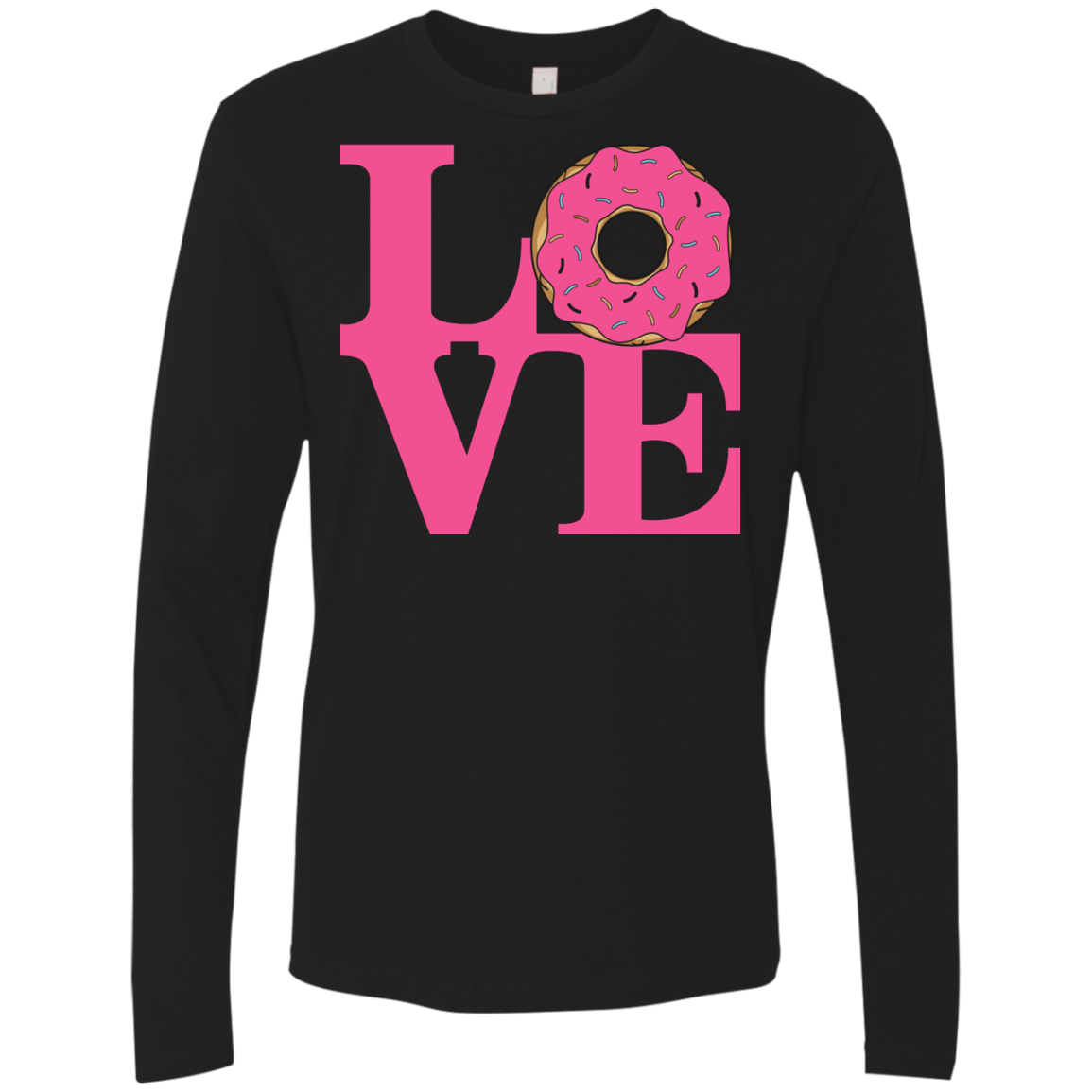 T-Shirts Black / S Love Donut Men's Premium Long Sleeve