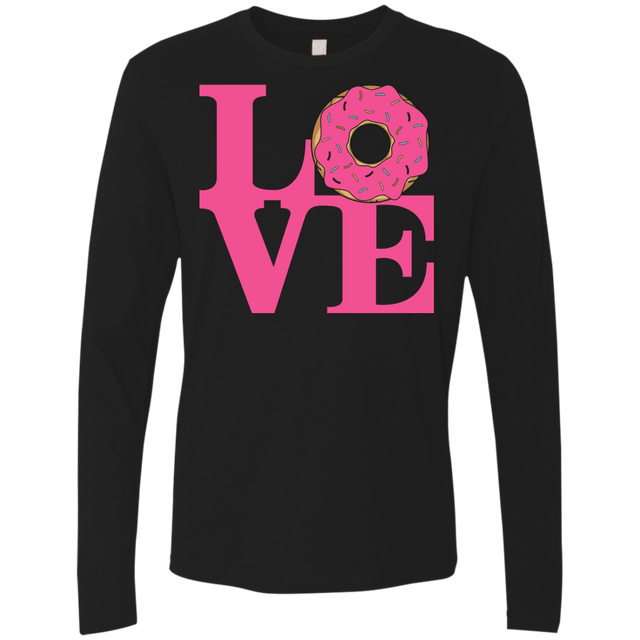 T-Shirts Black / S Love Donut Men's Premium Long Sleeve