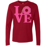 T-Shirts Cardinal / S Love Donut Men's Premium Long Sleeve