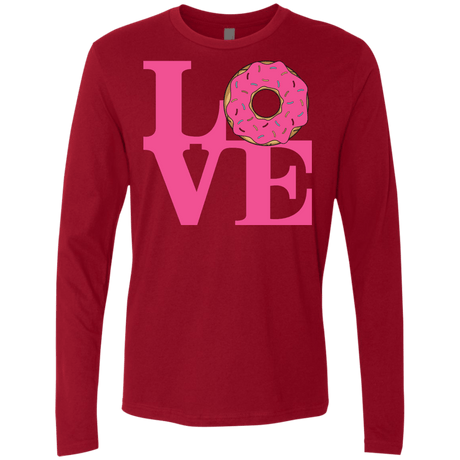 T-Shirts Cardinal / S Love Donut Men's Premium Long Sleeve