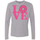 T-Shirts Heather Grey / S Love Donut Men's Premium Long Sleeve