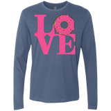 T-Shirts Indigo / S Love Donut Men's Premium Long Sleeve