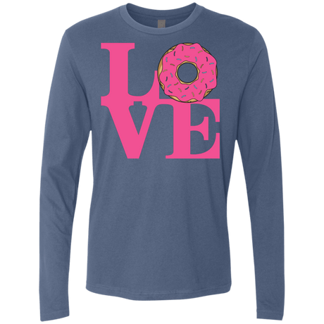 T-Shirts Indigo / S Love Donut Men's Premium Long Sleeve