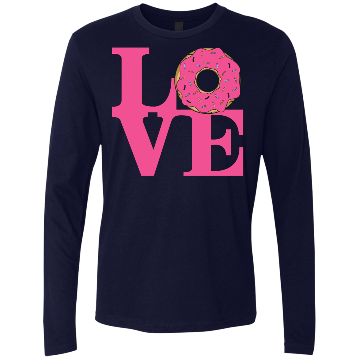 T-Shirts Midnight Navy / S Love Donut Men's Premium Long Sleeve