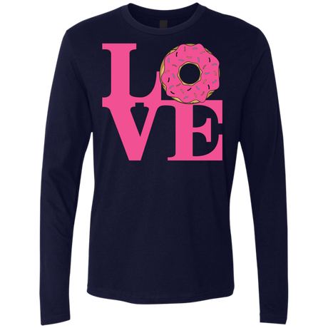 T-Shirts Midnight Navy / S Love Donut Men's Premium Long Sleeve