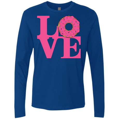 T-Shirts Royal / S Love Donut Men's Premium Long Sleeve