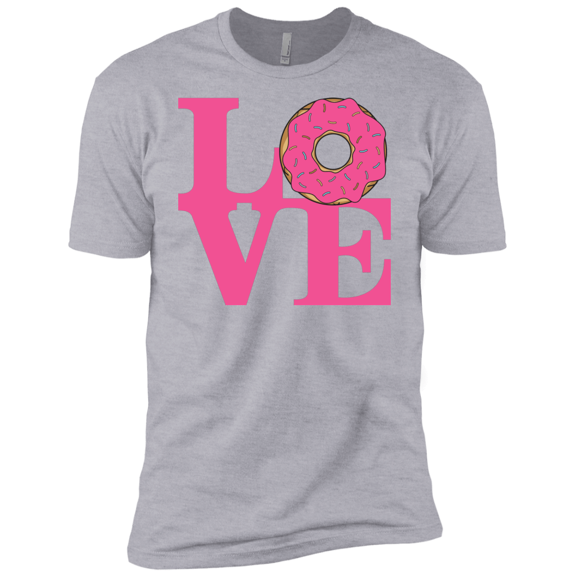 T-Shirts Heather Grey / X-Small Love Donut Men's Premium T-Shirt