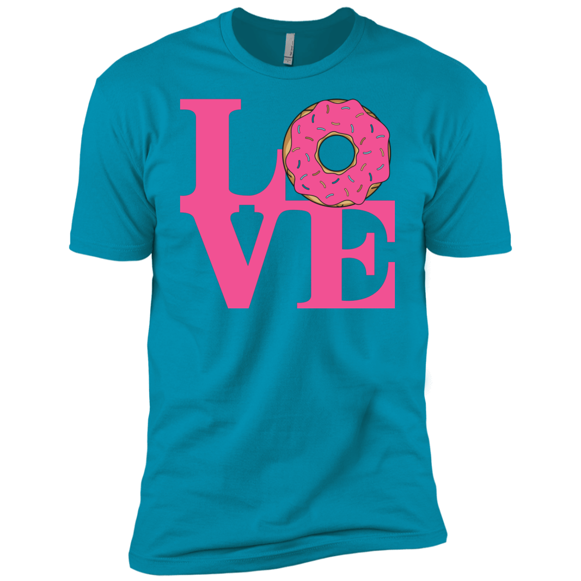 T-Shirts Turquoise / X-Small Love Donut Men's Premium T-Shirt