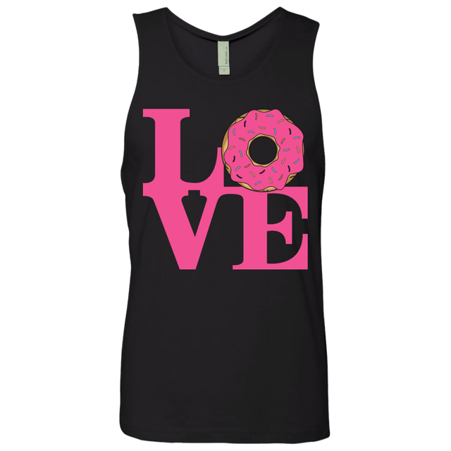 T-Shirts Black / S Love Donut Men's Premium Tank Top