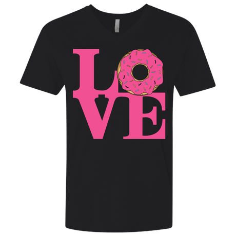 T-Shirts Black / X-Small Love Donut Men's Premium V-Neck