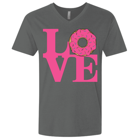 T-Shirts Heavy Metal / X-Small Love Donut Men's Premium V-Neck