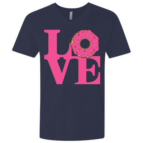 T-Shirts Midnight Navy / X-Small Love Donut Men's Premium V-Neck