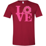 T-Shirts Cardinal Red / S Love Donut Men's Semi-Fitted Softstyle