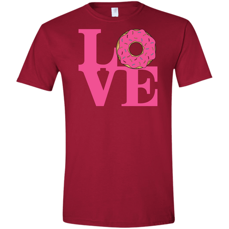 T-Shirts Cardinal Red / S Love Donut Men's Semi-Fitted Softstyle