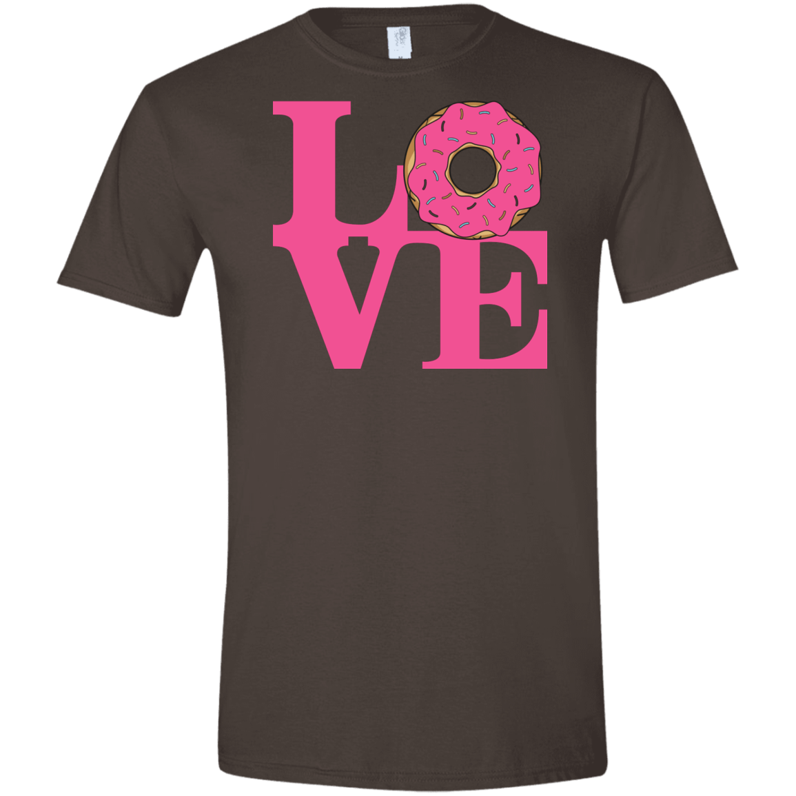 T-Shirts Dark Chocolate / S Love Donut Men's Semi-Fitted Softstyle