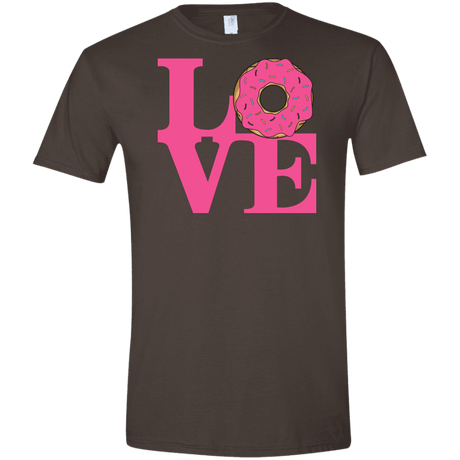 T-Shirts Dark Chocolate / S Love Donut Men's Semi-Fitted Softstyle