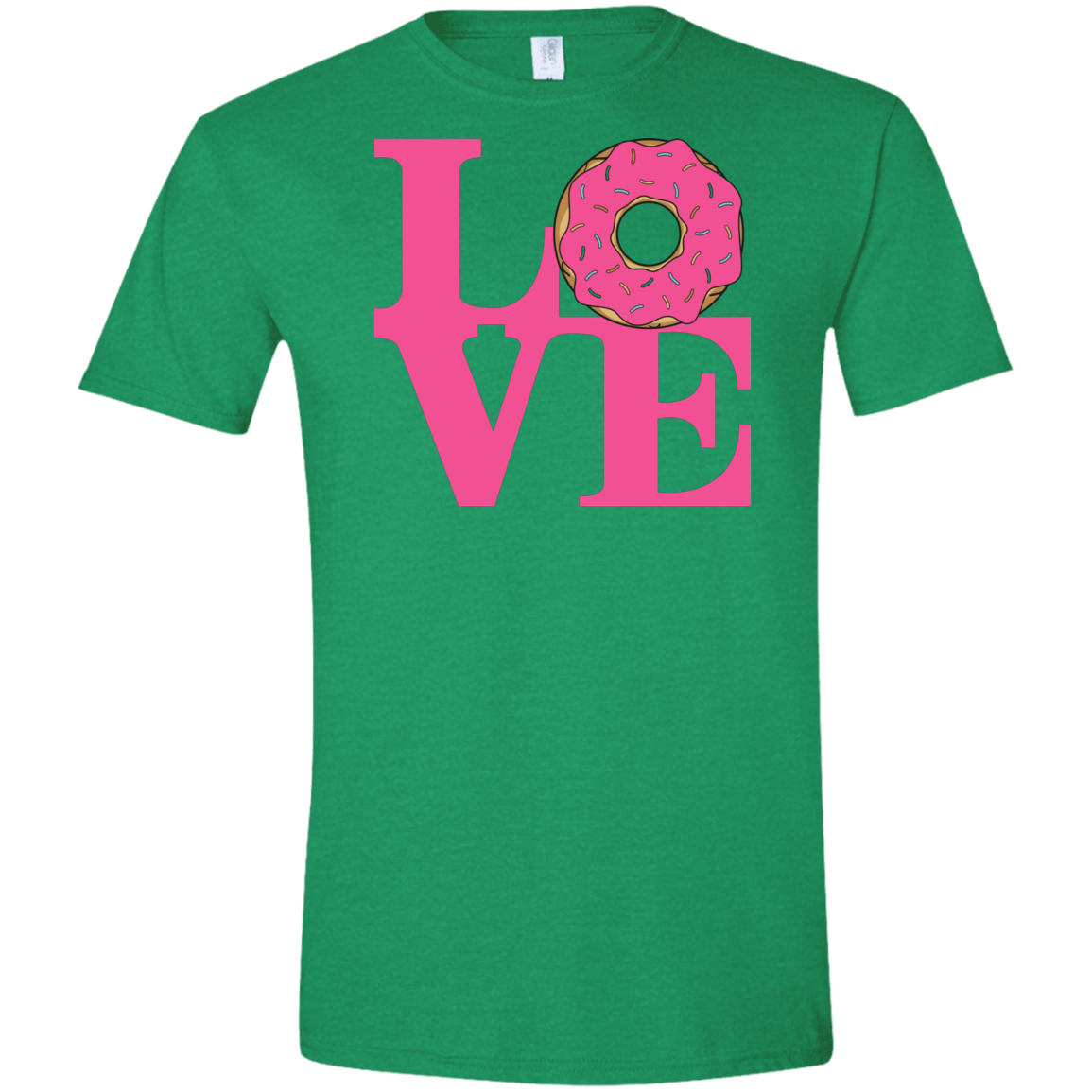 T-Shirts Heather Irish Green / S Love Donut Men's Semi-Fitted Softstyle