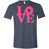 T-Shirts Heather Navy / S Love Donut Men's Semi-Fitted Softstyle