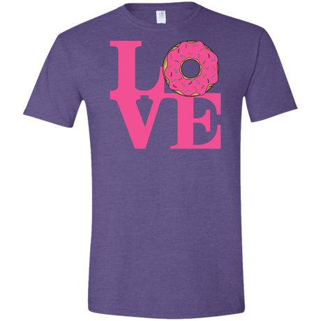T-Shirts Heather Purple / S Love Donut Men's Semi-Fitted Softstyle