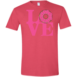 T-Shirts Heather Red / S Love Donut Men's Semi-Fitted Softstyle