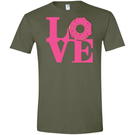 T-Shirts Military Green / S Love Donut Men's Semi-Fitted Softstyle