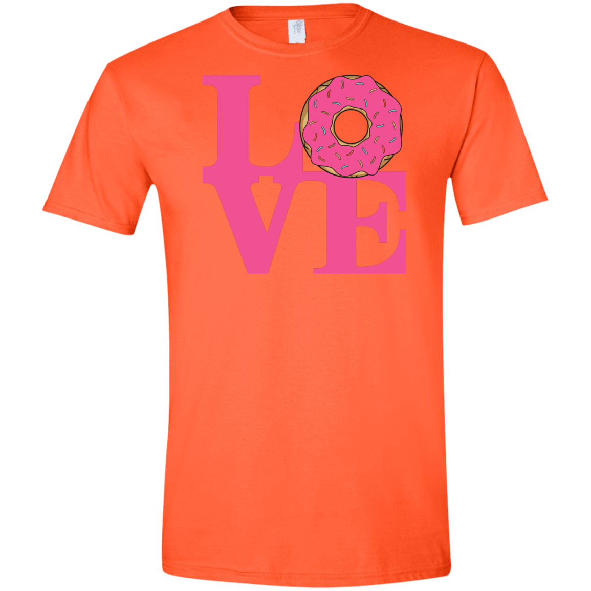 T-Shirts Orange / S Love Donut Men's Semi-Fitted Softstyle