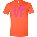 T-Shirts Orange / S Love Donut Men's Semi-Fitted Softstyle