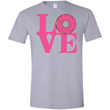 T-Shirts Sport Grey / X-Small Love Donut Men's Semi-Fitted Softstyle