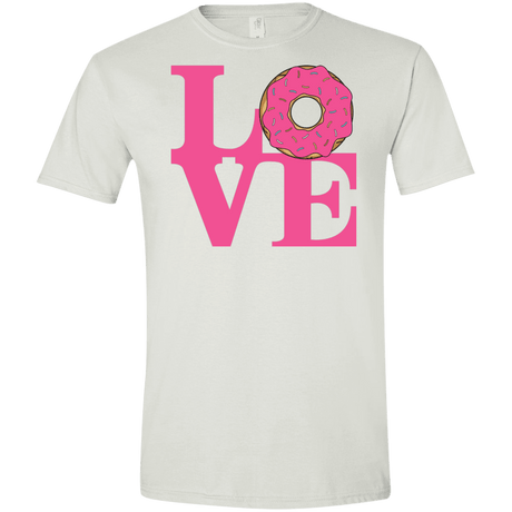 T-Shirts White / X-Small Love Donut Men's Semi-Fitted Softstyle