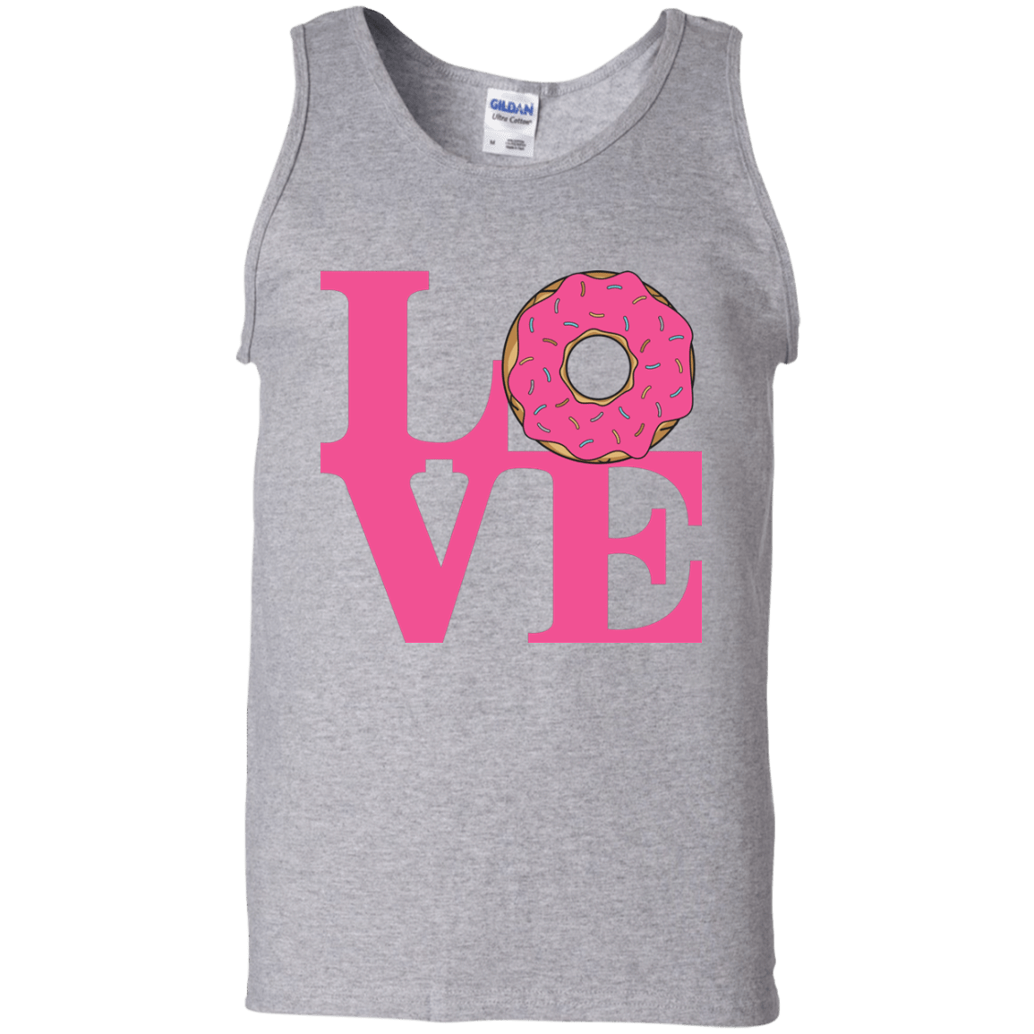 T-Shirts Sport Grey / S Love Donut Men's Tank Top