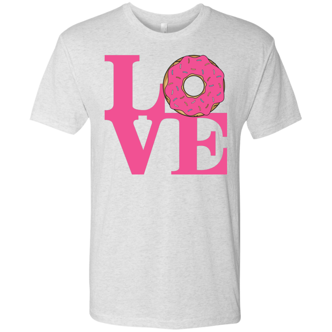 T-Shirts Heather White / S Love Donut Men's Triblend T-Shirt