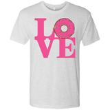 T-Shirts Heather White / S Love Donut Men's Triblend T-Shirt