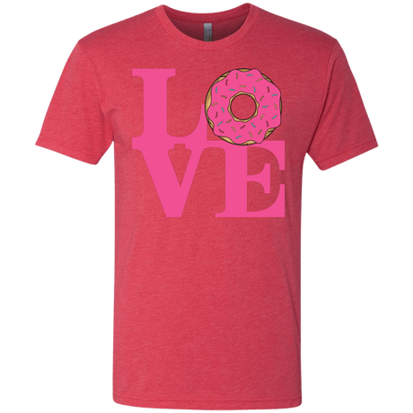 T-Shirts Vintage Red / S Love Donut Men's Triblend T-Shirt