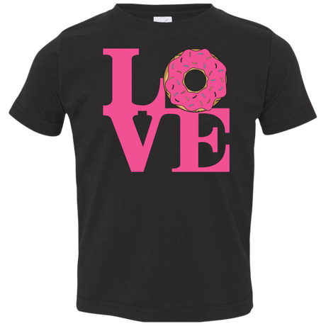 T-Shirts Black / 2T Love Donut Toddler Premium T-Shirt