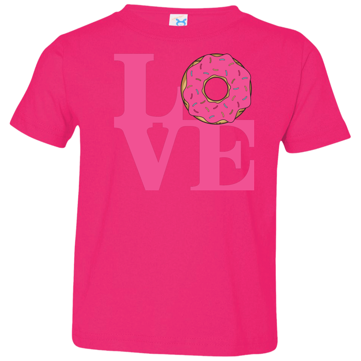 T-Shirts Hot Pink / 2T Love Donut Toddler Premium T-Shirt