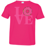 T-Shirts Hot Pink / 2T Love Donut Toddler Premium T-Shirt