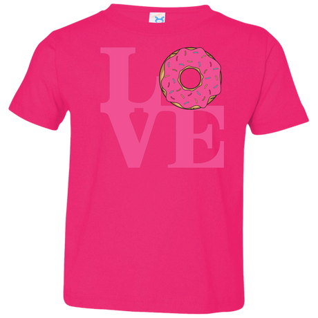 T-Shirts Hot Pink / 2T Love Donut Toddler Premium T-Shirt