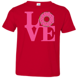 T-Shirts Red / 2T Love Donut Toddler Premium T-Shirt