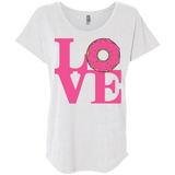 T-Shirts Heather White / X-Small Love Donut Triblend Dolman Sleeve