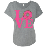 T-Shirts Premium Heather / X-Small Love Donut Triblend Dolman Sleeve