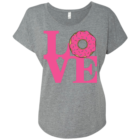 T-Shirts Premium Heather / X-Small Love Donut Triblend Dolman Sleeve