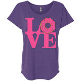 T-Shirts Purple Rush / X-Small Love Donut Triblend Dolman Sleeve