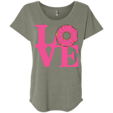 T-Shirts Venetian Grey / X-Small Love Donut Triblend Dolman Sleeve