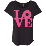 T-Shirts Vintage Black / X-Small Love Donut Triblend Dolman Sleeve