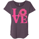 T-Shirts Vintage Purple / X-Small Love Donut Triblend Dolman Sleeve