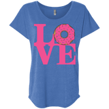 T-Shirts Vintage Royal / X-Small Love Donut Triblend Dolman Sleeve