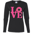 T-Shirts Black / S Love Donut Women's Long Sleeve T-Shirt